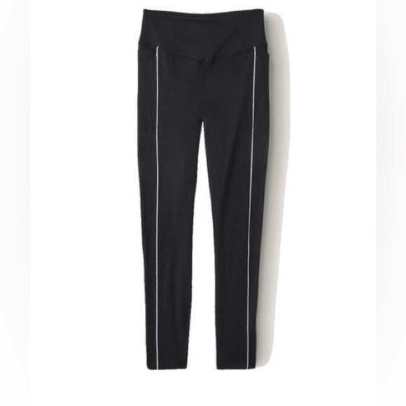 Wilo The Label Pants - Wilo the Label Leggings Women’s XS Black Ribbed White Stripe Legging